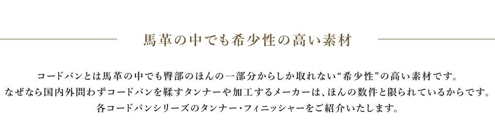 馬革の中でも希少性の高い素材