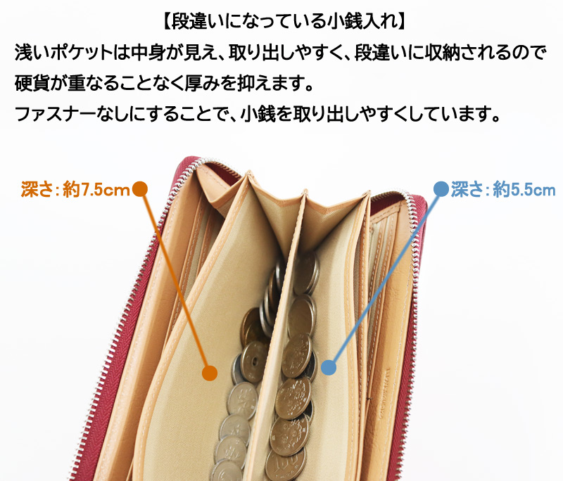 ノイジャパン限定商品【ヘレナ】ハニーセル長財布(L字ラウンドファスナー束入)■アリゾナレザー