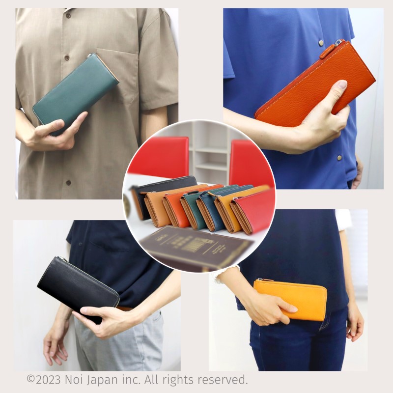 ノイジャパン限定商品【ヘレナ】ハニーセル長財布(L字ラウンドファスナー束入)■アリゾナレザー