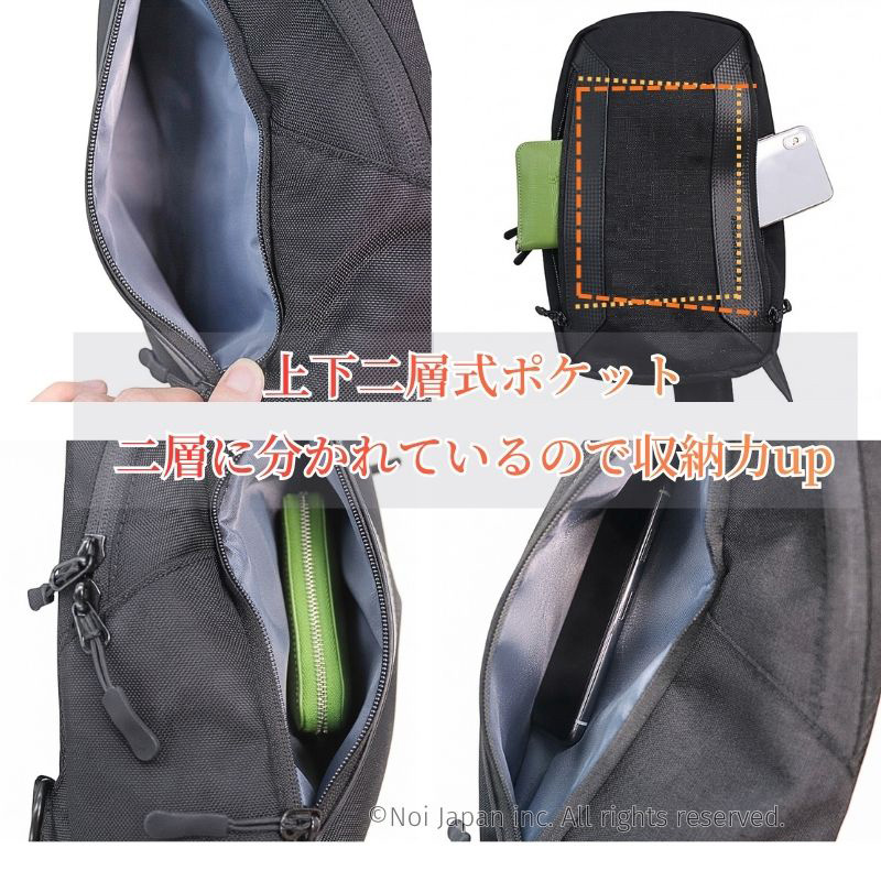 【ノイインテレッセ】ボディバッグ■シャッテン カーボンパターン