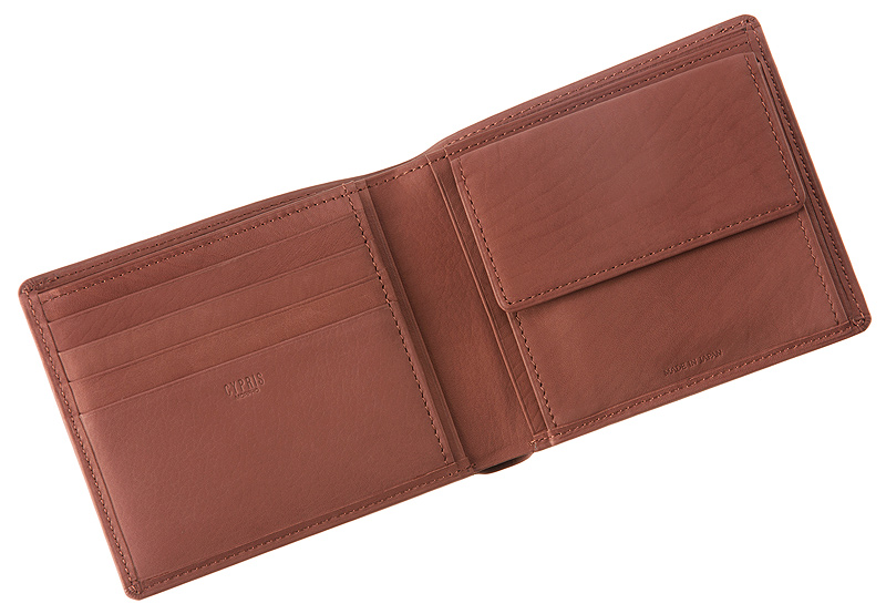 【キプリス】二つ折り財布(小銭入れ付き札入)■レーニアカーフ