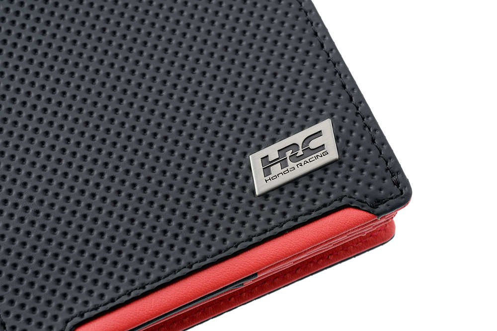 【ノイインテレッセ×HRC】二つ折り財布(外BOX小銭入れ付き札入)■ＢＲ -Black＆Red-