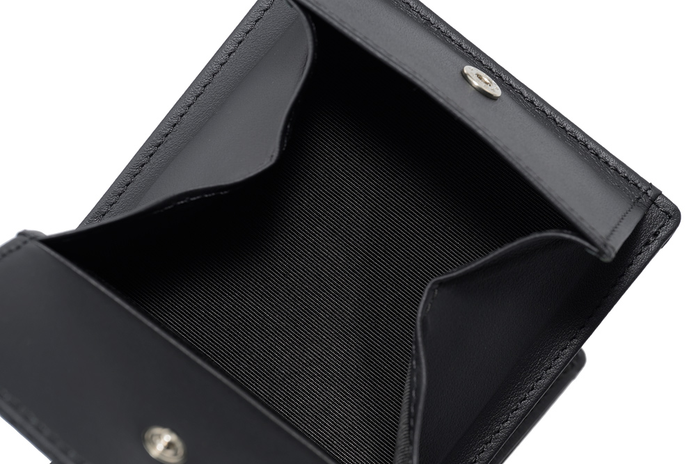 【ノイインテレッセ×HRC】二つ折り財布(外BOX小銭入れ付き札入)■ＢＲ -Black＆Red-