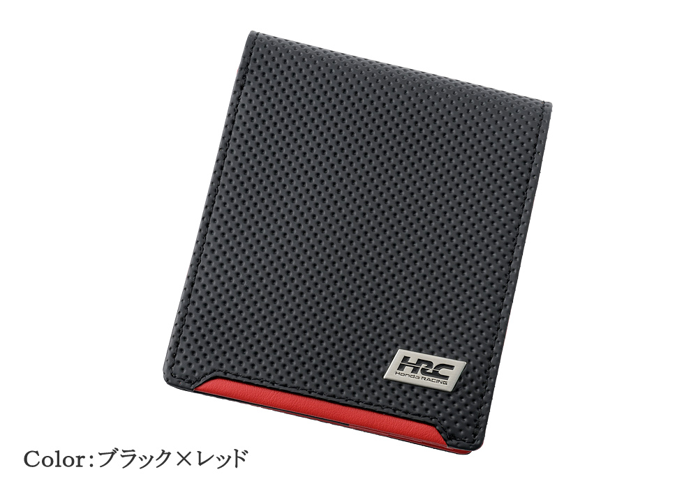 【ノイインテレッセ×HRC】二つ折り財布(外BOX小銭入れ付き札入)■ＢＲ -Black＆Red-