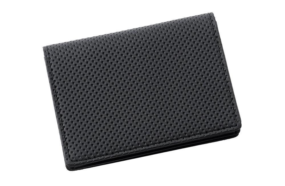 【ノイインテレッセ×HRC】名刺入れ(通しマチ)■ＢＲ -Black＆Red-