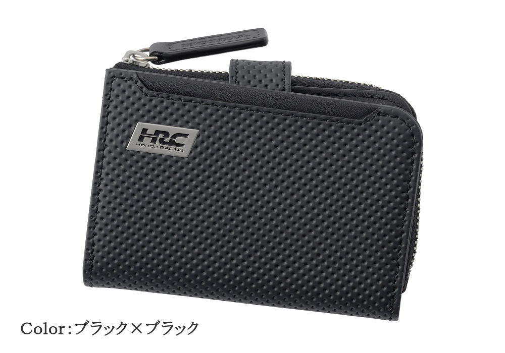 【ノイインテレッセ×HRC】小銭入れ付きキーケース■ＢＲ -Black＆Red-