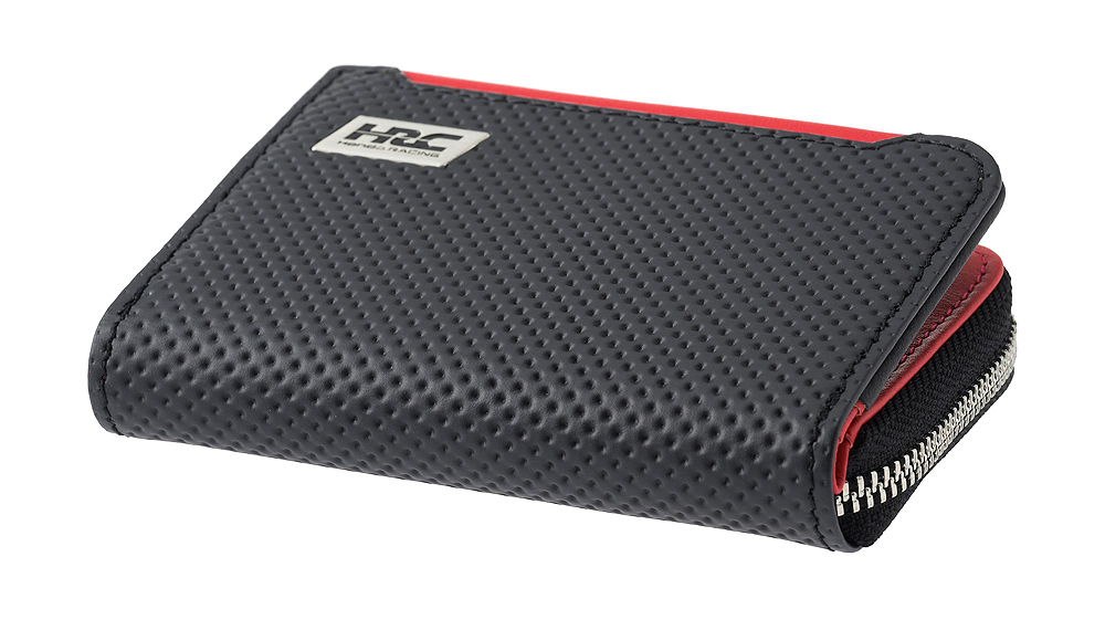 【ノイインテレッセ×HRC】小銭入れ付きキーケース■ＢＲ -Black＆Red-