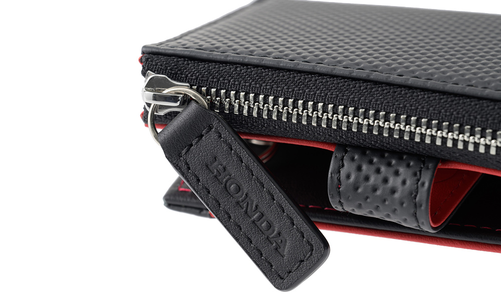 【ノイインテレッセ×HRC】小銭入れ付きキーケース■ＢＲ -Black＆Red-