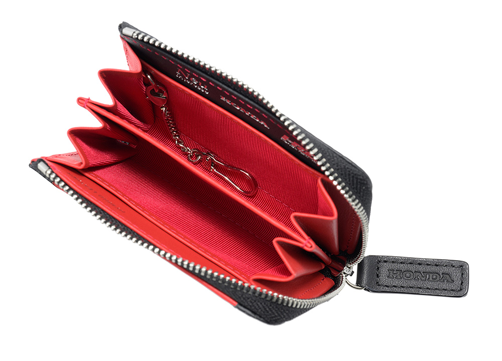 【ノイインテレッセ×HRC】小銭入れ■ＢＲ -Black＆Red-