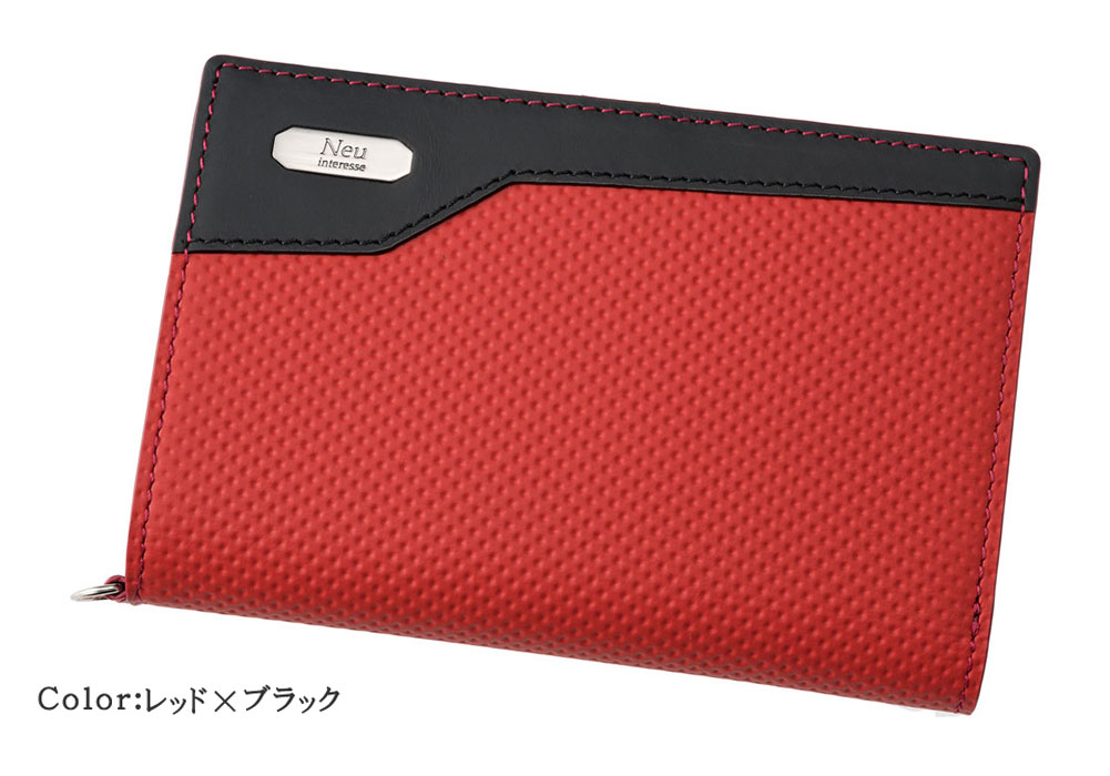 【ノイインテレッセ】二つ折り財布(縦型Ｌ字ラウンドファスナー札入)■イクス