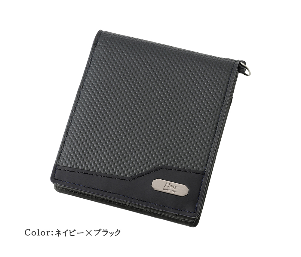 【ノイインテレッセ】二つ折り財布(外BOX小銭入れ付き札入)■イクス