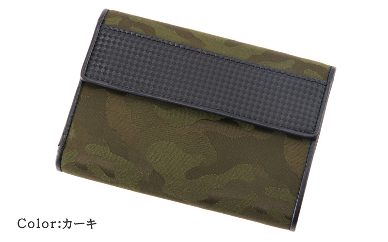 【ノイインテレッセ】三つ折り財布■ウッドランド 　CAMUFFAMENTO LABEL ｂｙ DA ISA