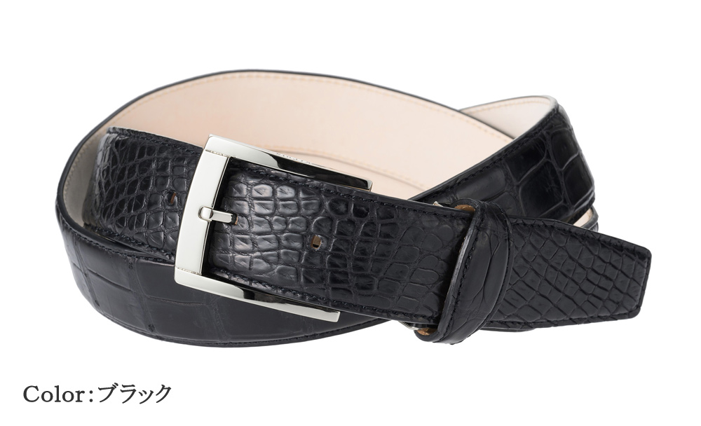 【CYPRIS COLLECTION】ベルト(35mm幅)■マットクロコダイル