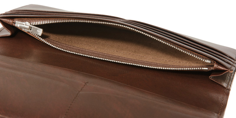 【キプリス】長財布(小銭入れ付きササマチ束入)■オイルシェルコードバン＆シラサギレザー