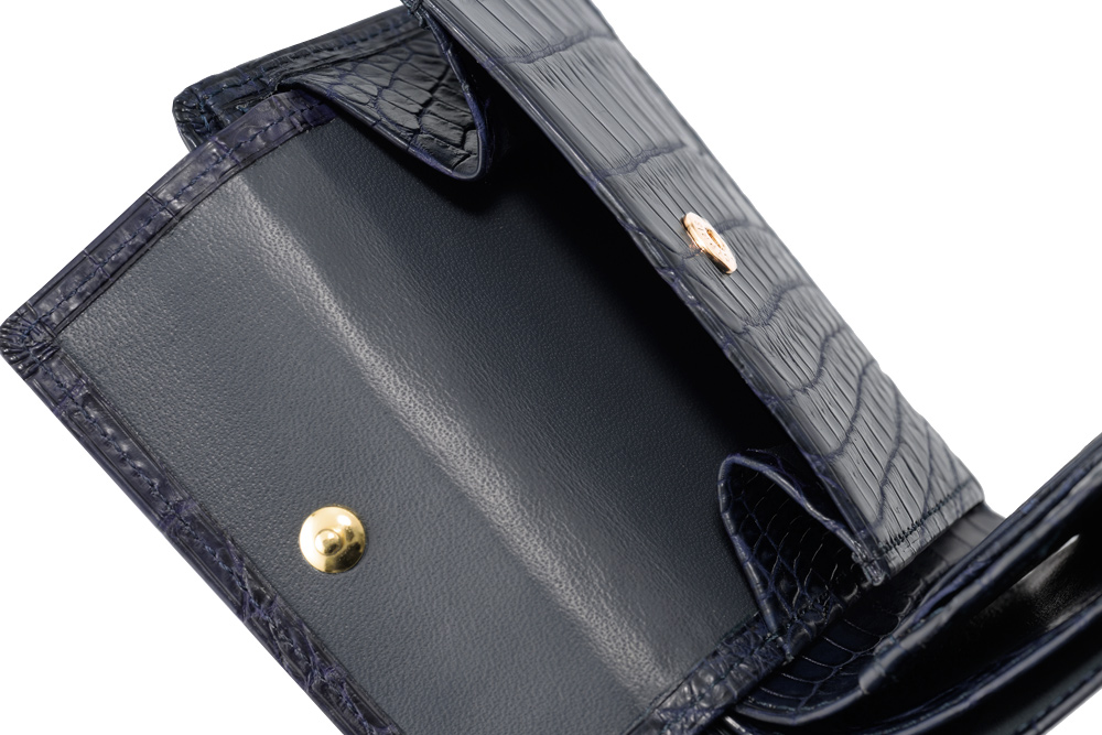 【CYPRIS COLLECTION】二つ折り財布(小銭入れ付き札入)■マットクロコダイル
