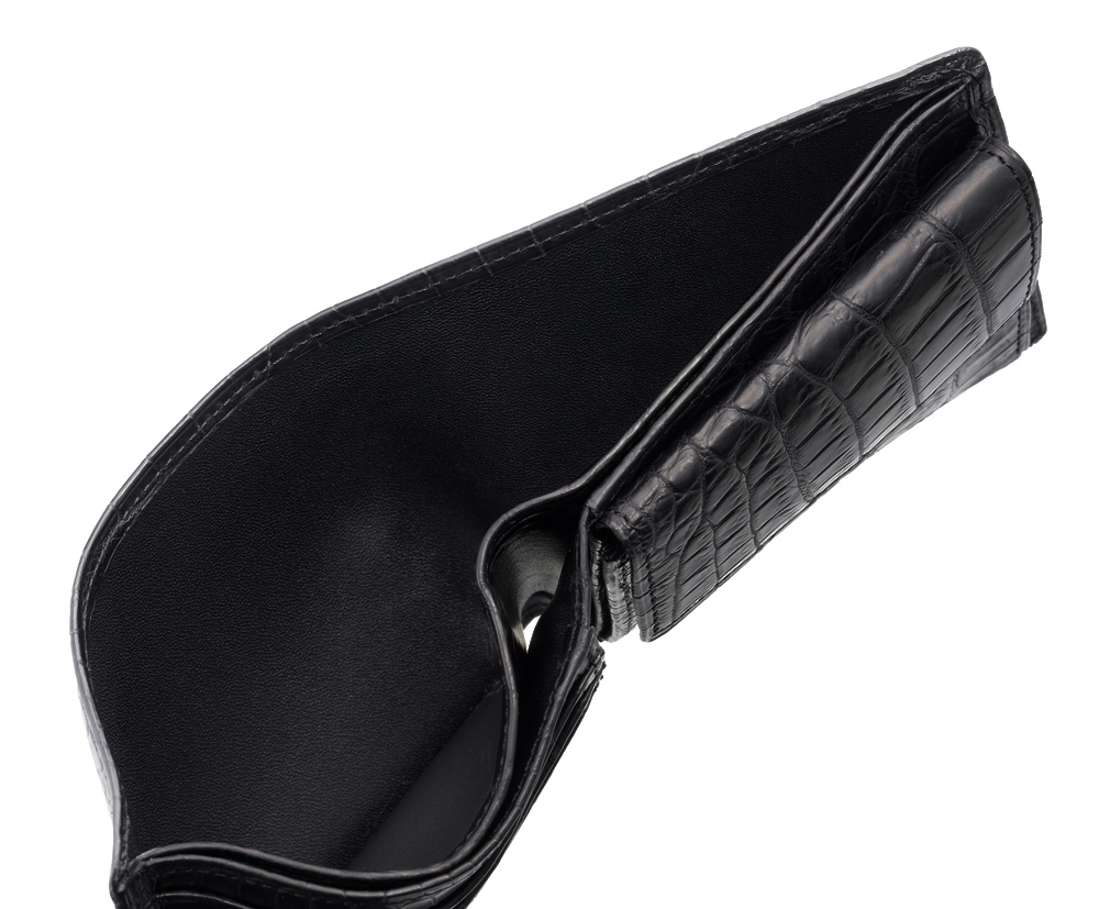 【CYPRIS COLLECTION】二つ折り財布(小銭入れ付き札入)■マットクロコダイル