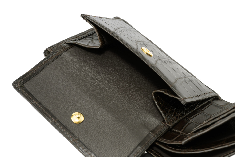 【CYPRIS COLLECTION】二つ折り財布(小銭入れ付き札入)■マットクロコダイル