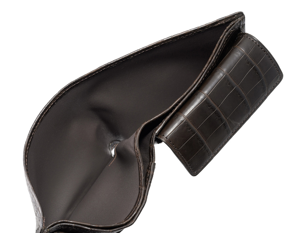 【CYPRIS COLLECTION】二つ折り財布(小銭入れ付き札入)■マットクロコダイル