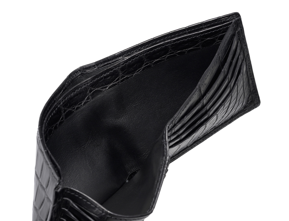 【CYPRIS COLLECTION】二つ折り財布(カード札入)■マットクロコダイル