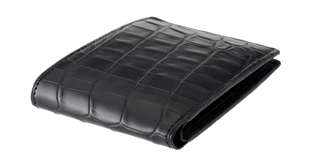 【CYPRIS COLLECTION】二つ折り財布(カード札入)■マットクロコダイル