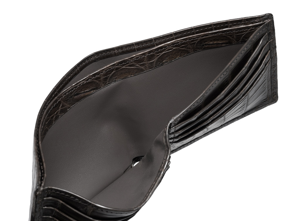 【CYPRIS COLLECTION】二つ折り財布(カード札入)■マットクロコダイル