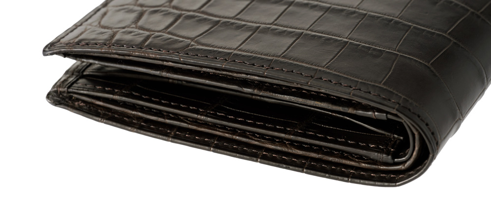 【CYPRIS COLLECTION】二つ折り財布(カード札入)■マットクロコダイル