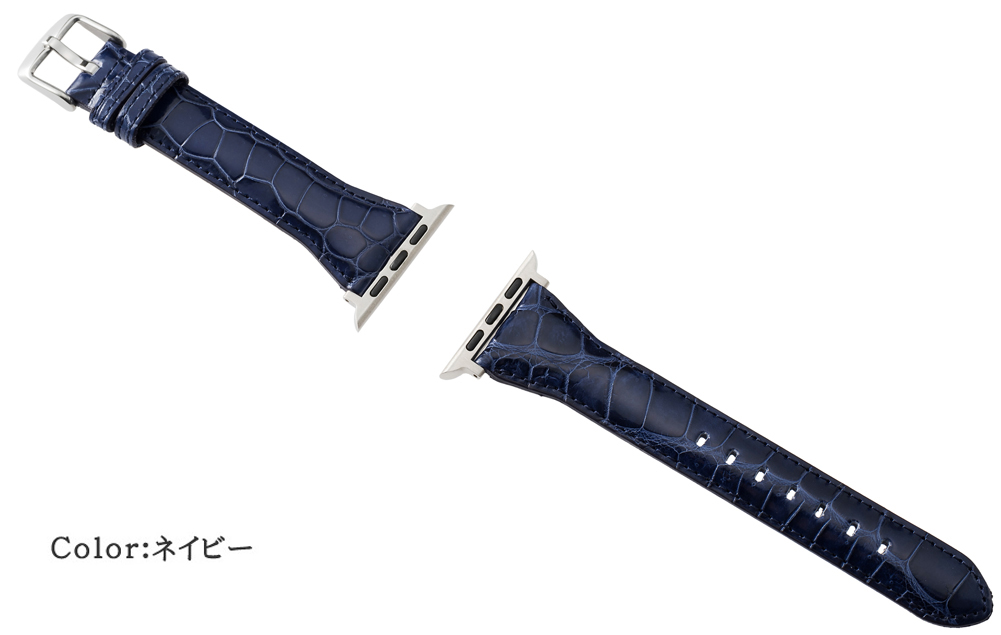【キプリス】ウォッチバンド(Apple watch42/44/45mm対応)■クロコダイル