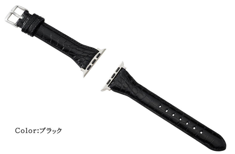 【キプリス】ウォッチバンド(Apple watch42/44/45mm対応)■クロコダイル