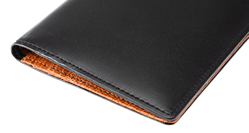 【CYPRIS COLLECTION】長財布(マチなし束入・小銭入れなし)■ボックスカーフ＆リザード