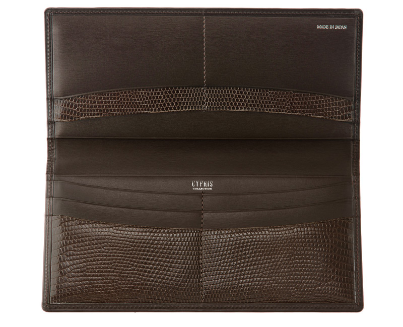 【CYPRIS COLLECTION】長財布(マチなし束入・小銭入れなし)■ボックスカーフ＆リザード２