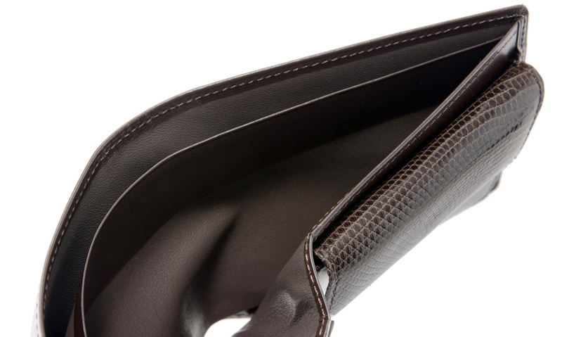 【CYPRIS COLLECTION】二つ折り財布(小銭入れ付き札入)■ボックスカーフ＆リザード２