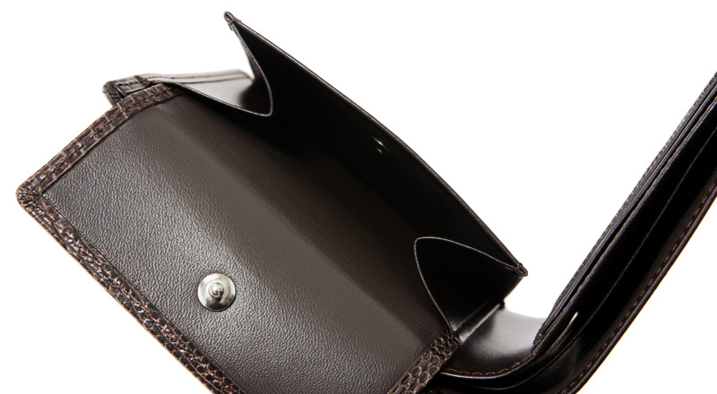 【CYPRIS COLLECTION】二つ折り財布(小銭入れ付き札入)■ボックスカーフ＆リザード２