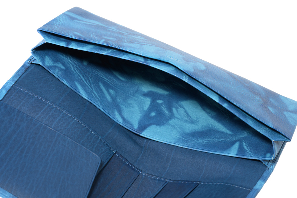 【キプリス】長財布(風琴マチ束入・単束付き)■AIZOME CALF