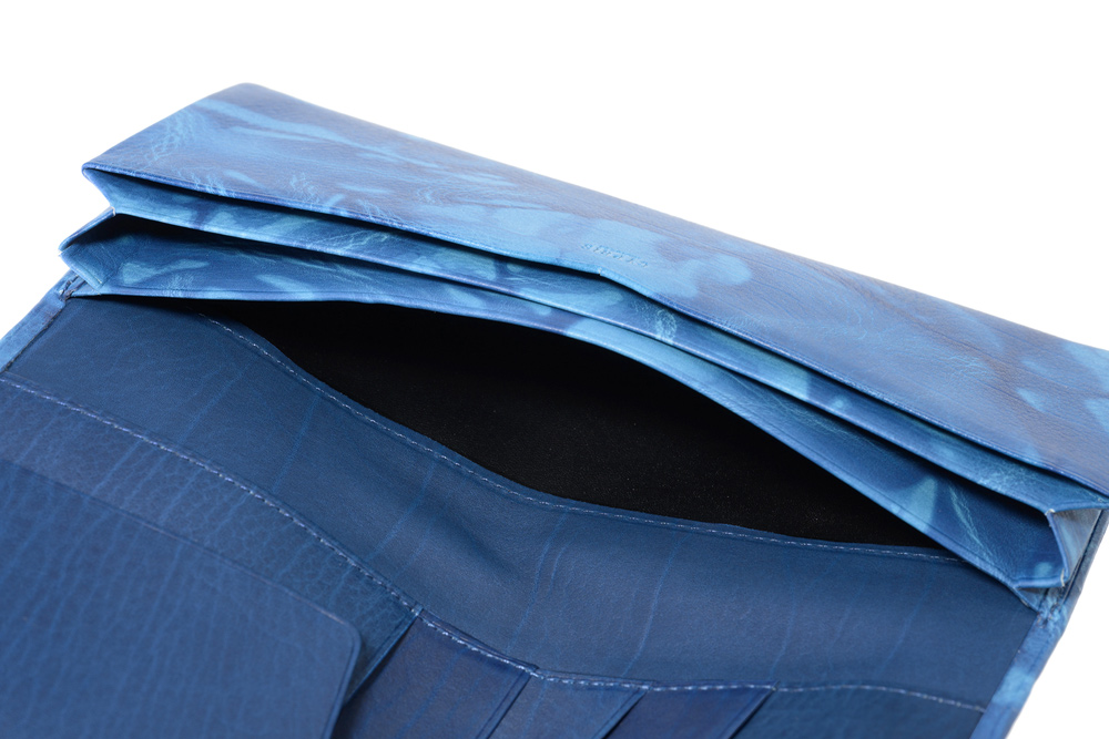 【キプリス】長財布(風琴マチ束入・単束付き)■AIZOME CALF