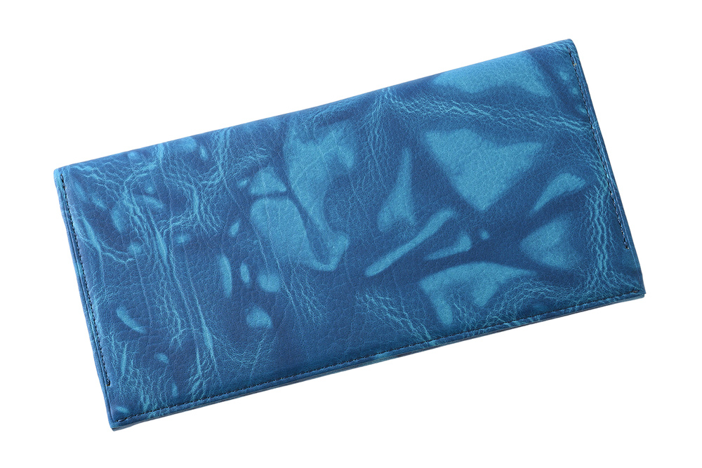 【キプリス】長財布(風琴マチ束入・単束付き)■AIZOME CALF