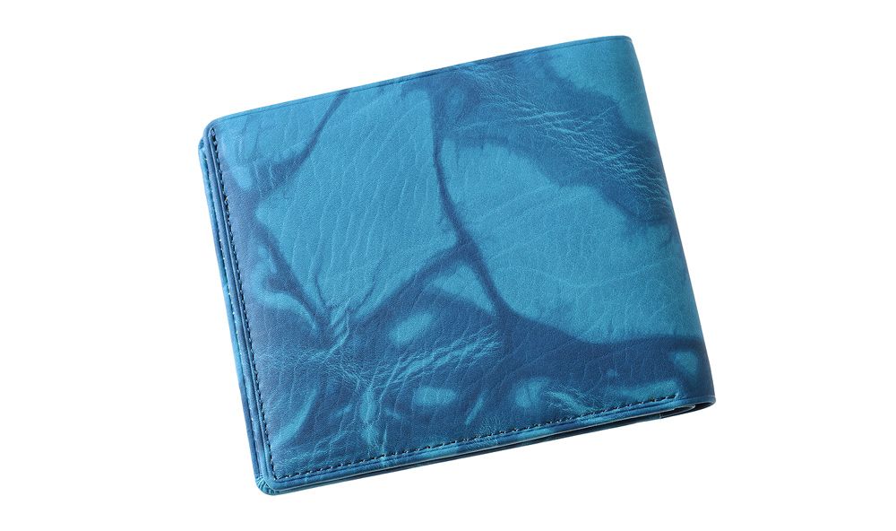 【キプリス】二つ折り財布(カード札入・小銭入れなし)■AIZOME CALF