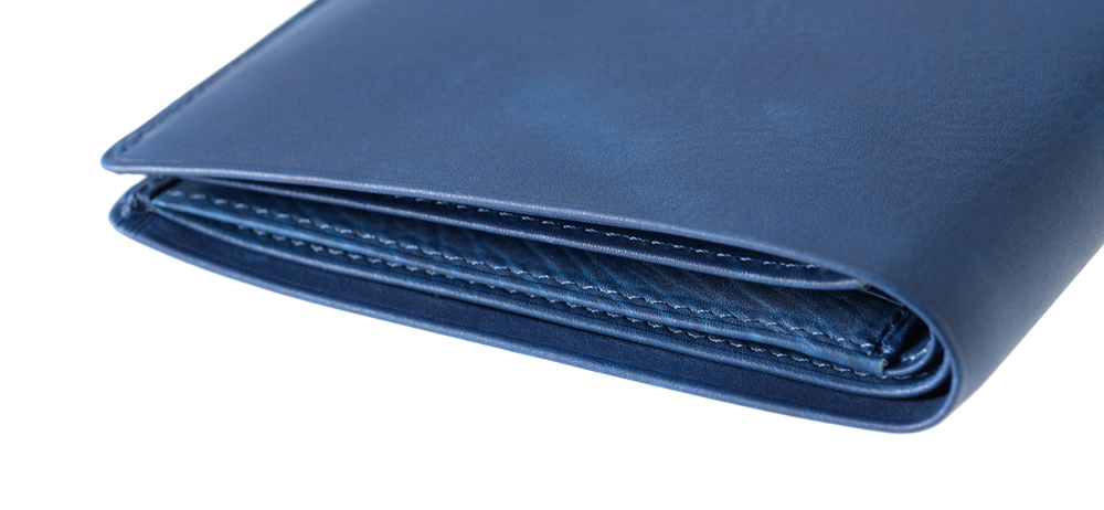 【キプリス】二つ折り財布(カード札入・小銭入れなし)■AIZOME CALF