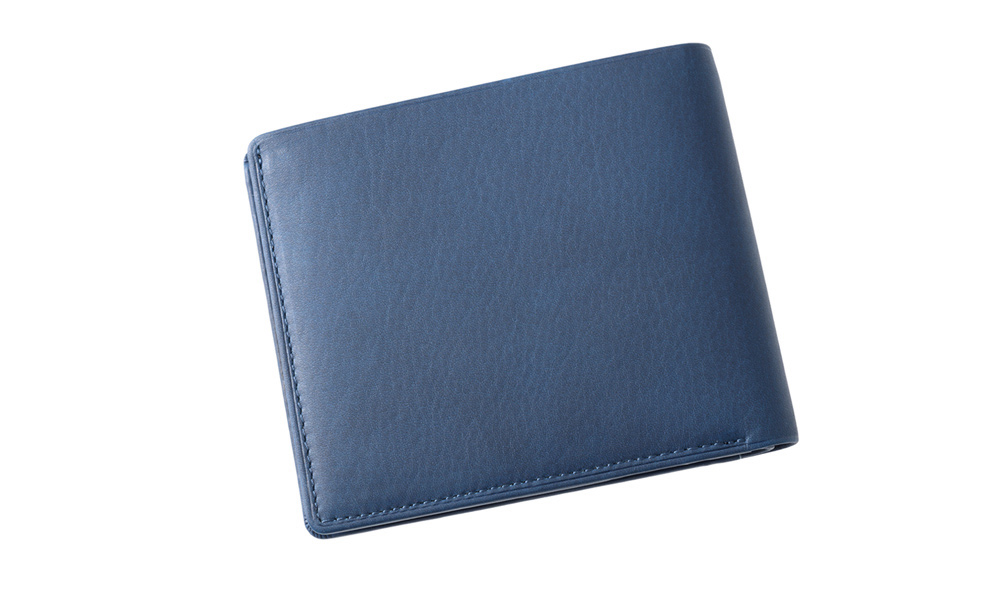 【キプリス】二つ折り財布(カード札入・小銭入れなし)■AIZOME CALF