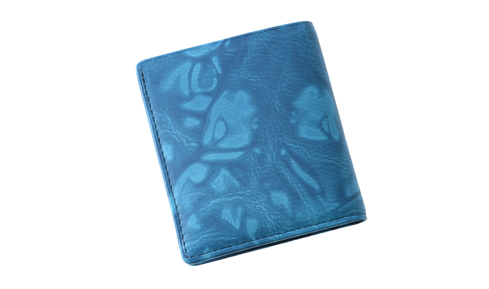 【キプリス】コンパクト札入(ＢＯＸ小銭入れ付き)■AIZOME CALF