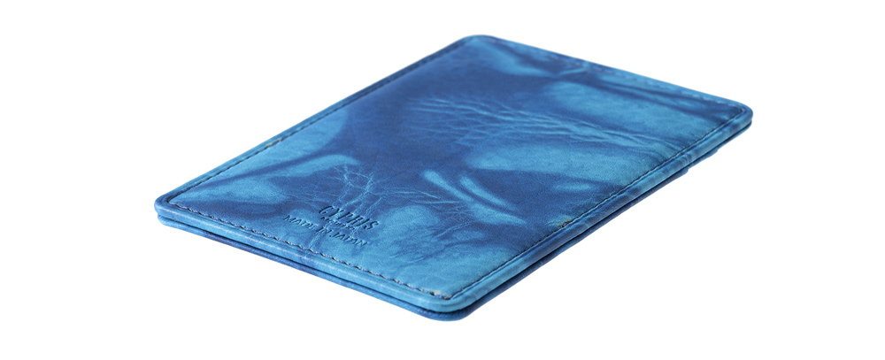 【キプリス】Mag Safeカードケース■AIZOME CALF