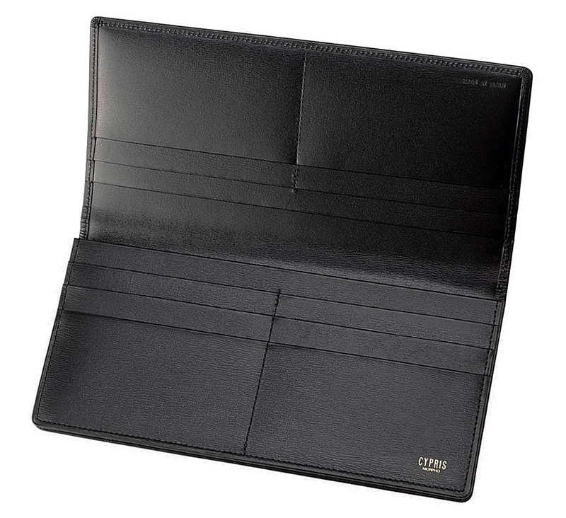 キプリス】長財布(通しマチ束入・小銭入れなし)□ボックスカーフ