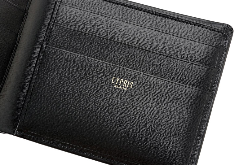 【キプリス】二つ折り財布(カード札入)■ボックスカーフ