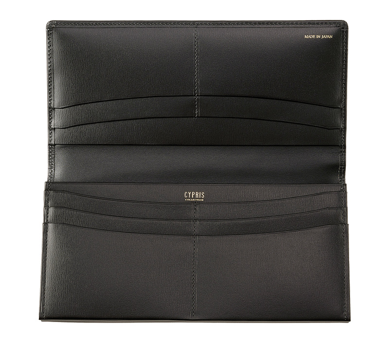 CYPRIS COLLECTION】長財布(底折マチ束入・小銭入れなし)□ボックスカーフ