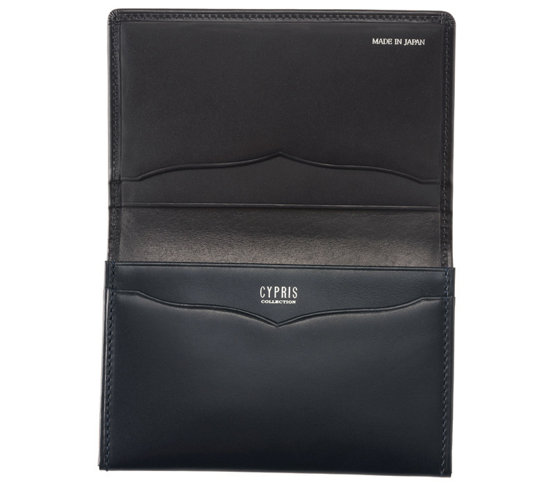 【新品未使用】CYPRIS 黒 レザー 名刺入れ(Box Calf) CYPRIS COLLECTION】名刺入れ(ササマチ)□ボックスカーフ＆リンピッド