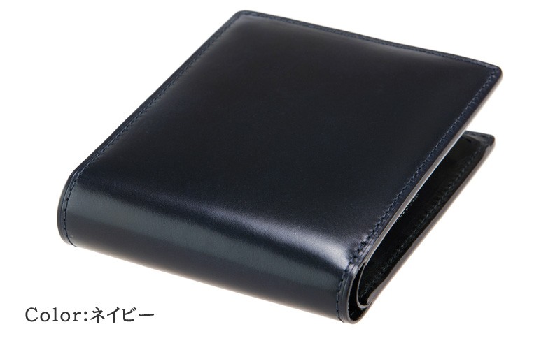 【キプリス】二つ折り財布(小銭入れ付き札入)■オイルシェルコードバン＆リンピッドカーフ