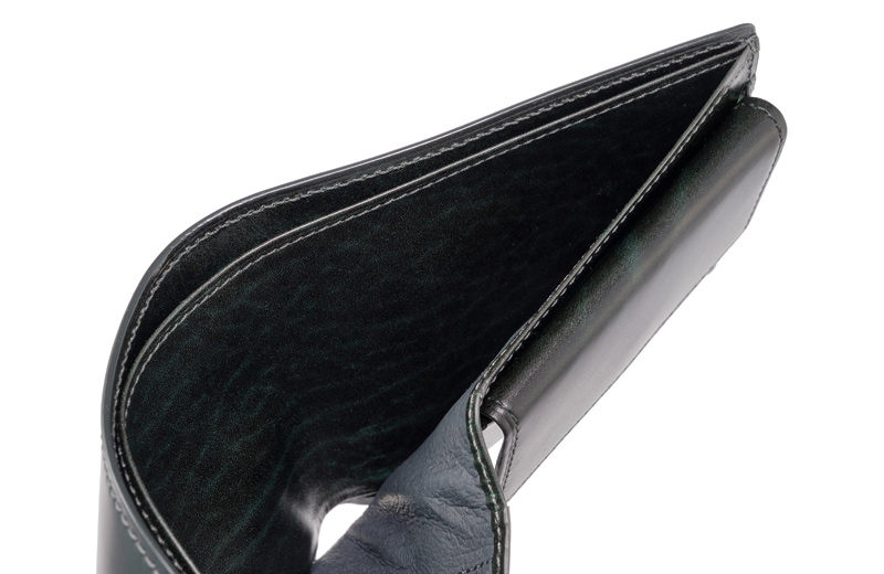 【キプリス】二つ折り財布(小銭入れ付き札入)■オイルシェルコードバン＆ルーガショルダー