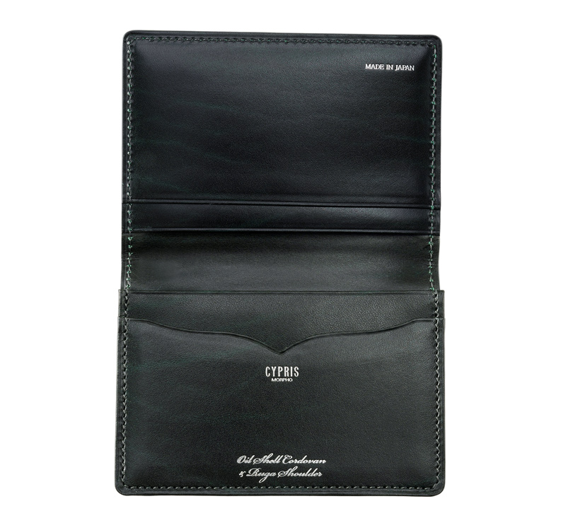 通しマチ名刺入れ　CYPRIS コードバン&ルーガショルダー　キプリス　本革 CYPRIS コードバン 名刺入れ メンズ 日本製 キプリス オイル