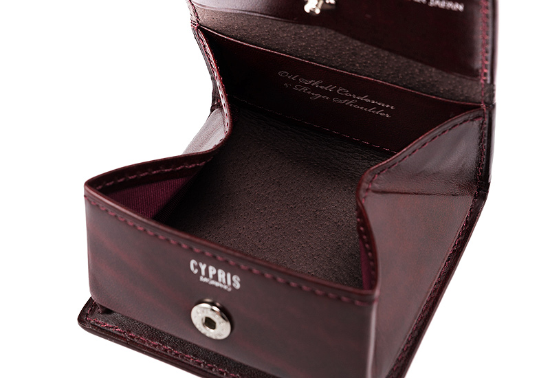 【キプリス】小銭入れ(ＢＯＸ型)■オイルシェルコードバン＆ルーガショルダー