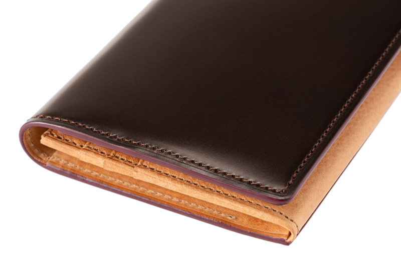 【キプリス】長財布(小銭入れ付きササマチ束入)■オイルシェルコードバン＆ヴァケッタレザー