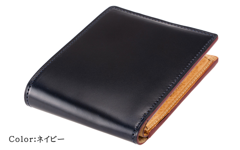 【キプリス】二つ折り財布(小銭入れ付き札入)■オイルシェルコードバン＆ヴァケッタレザー